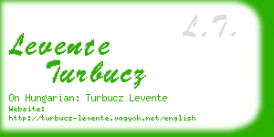 levente turbucz business card